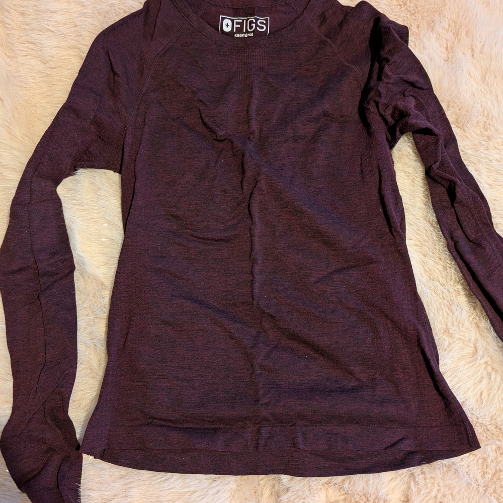 Figs Women's Long Sleeve Tee - Dark Purple